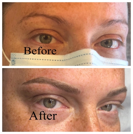 Microblading before and after by Love Threading Bar – Cleveland